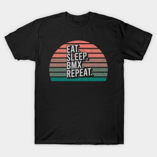 Vintage Retro Quote Eat Sleep Repaet Inspiration T-Shirt